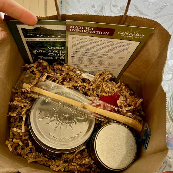 Gift Bundle: 40 Day Challenge Option 1 - Right as Rain Tin, Matcha Tin, Bamboo Scoop