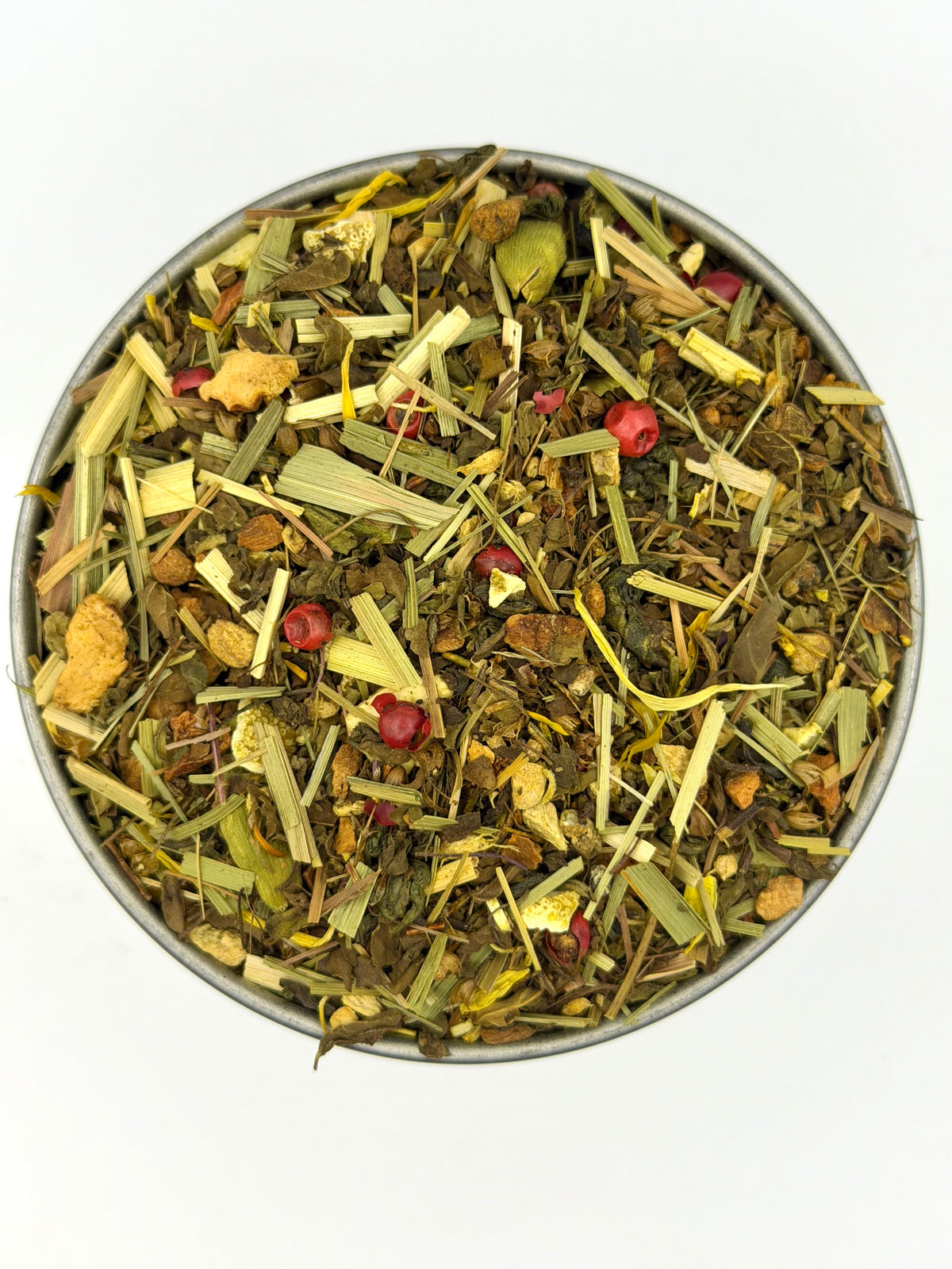 Tulsi Citrus Soother (Green Tea, Barely Caffeinated)