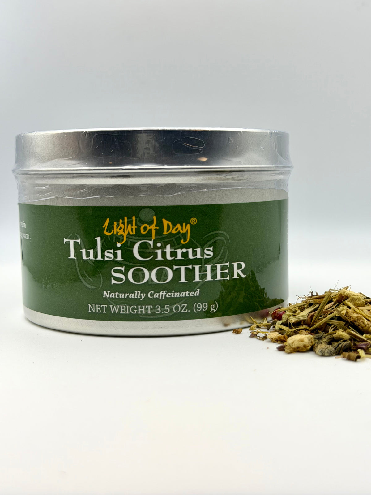Tulsi Citrus Soother (Green Tea, Barely Caffeinated)